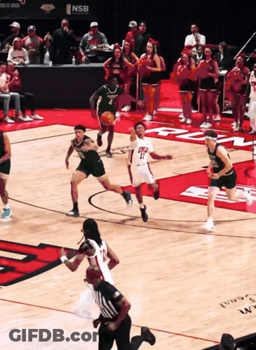 Basketball Game On Court With NSB Logo GIF