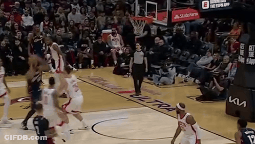Basketball Game On Court With Ultra Sign GIF