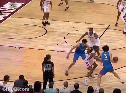 Basketball Game On League Court GIF