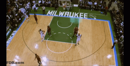 Basketball Game On Milwaukee Court GIF