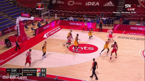 Basketball Game On MTS And Adidas Court GIF