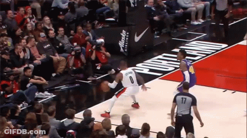 Basketball Game On Portland Court GIF