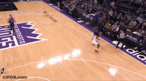 Basketball Game On Sacramento Kings Court GIF