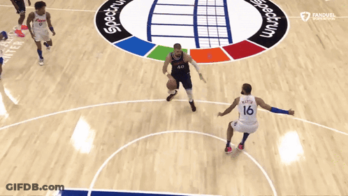 Basketball Game On Spectrum Court GIF