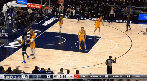Basketball Game On TCL Target Center Court GIF