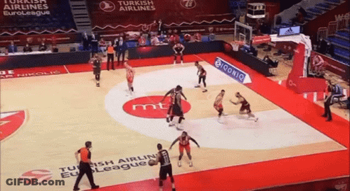 Basketball Game On Turkish Airlines Adidas Court GIF