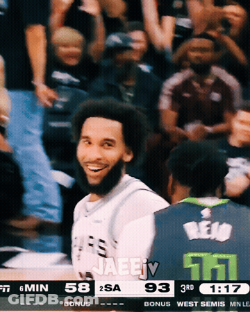 Basketball Game On TV With Score 93 To 58 GIF