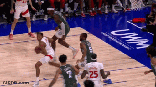 Basketball Game On UWM Court GIF