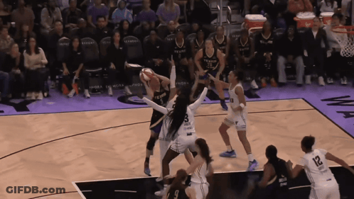 Basketball Game On Vegas Court GIF