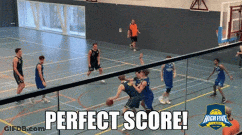 Basketball Game Perfect Score GIF