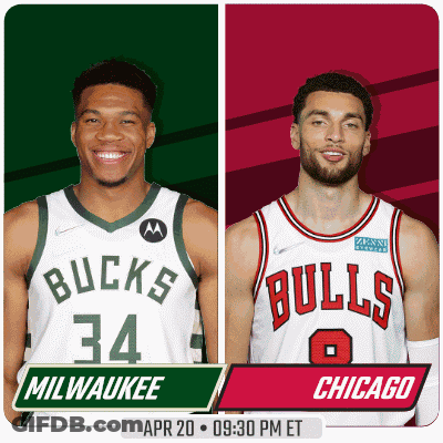 Basketball Game Poster Bucks Vs Bulls GIF