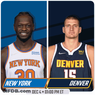 Basketball Game Poster New York Vs Denver Dec 4 GIF