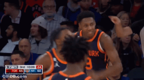 Basketball Game Raptors Knicks GIF