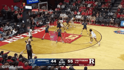 Basketball Game Rutgers Vs Merrimack GIF
