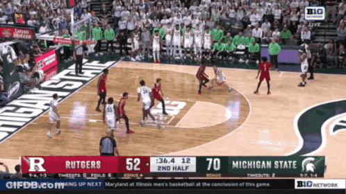 Basketball Game Rutgers Vs Michigan State GIF
