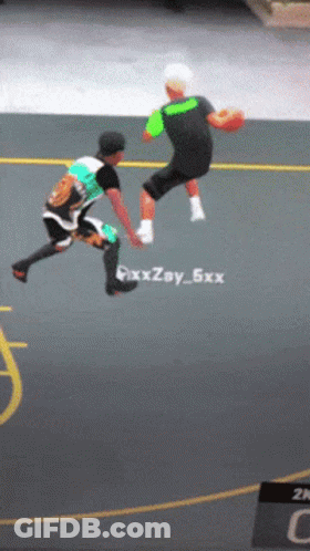 Basketball Game Screen Saying 2K C GIF