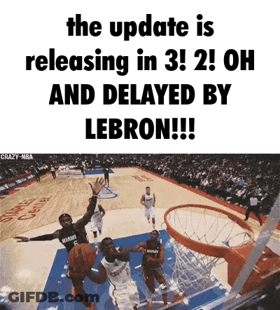 Basketball Game Update Delayed By LeBron GIF
