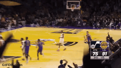 Basketball Game Utah Jazz Vs LA Lakers GIF