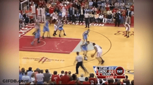 Basketball Game Utah Rockets Vs Houston Rockets GIF