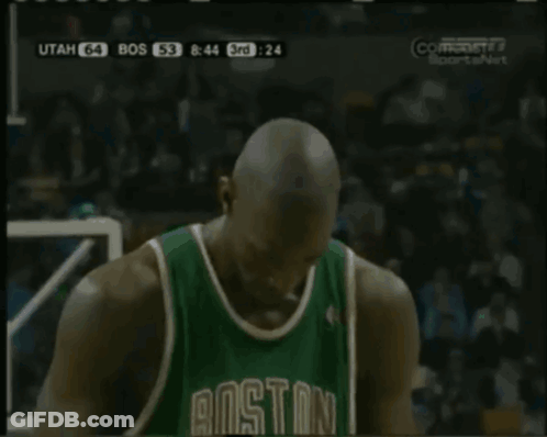 Basketball Game Utah Vs Bos In Front Of Crowd GIF