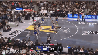 Basketball Game Warriors Vs Spurs GIF