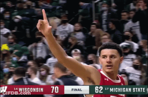 Basketball Game Wisconsin Vs Michigan State GIF