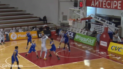 Basketball Game With Antecipo Banner GIF