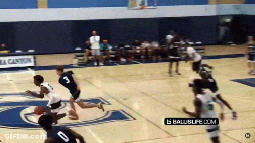 Basketball Game With Ballislife Logo GIF