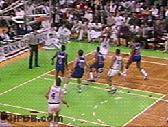 Basketball Game With Bank Of America Banner GIF