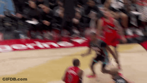 Basketball Game With Banner GIF