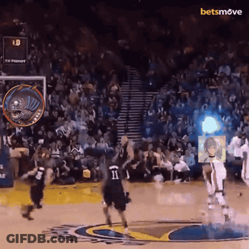 Basketball Game With Betamove Logo GIF