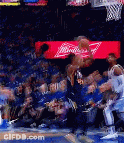 Basketball Game With Budweiser Ad GIF