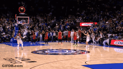 Basketball Game With Checkers Sign GIF