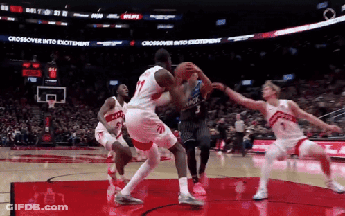 Basketball Game With Crossover Into Excitement Banner GIF