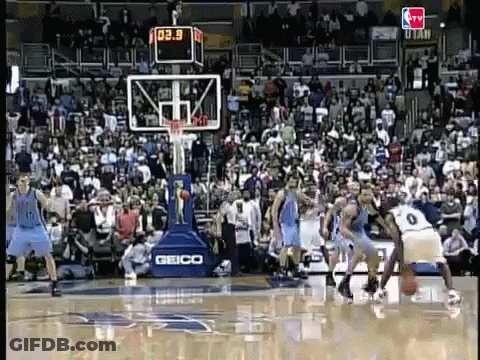 Basketball Game With Crowd And Geico Banner GIF