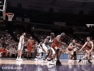Basketball Game With Crowd And Lotte Sign GIF