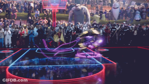 Basketball Game With Crowd And Monster GIF
