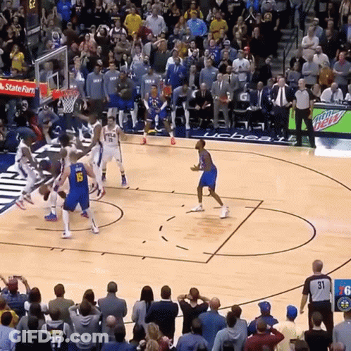 Basketball Game With Crowd And State Farm Ad GIF