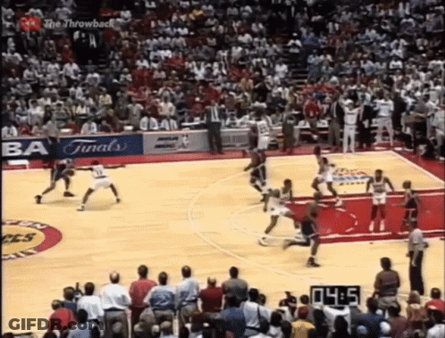 Basketball Game With Finals Sign And Crowd GIF