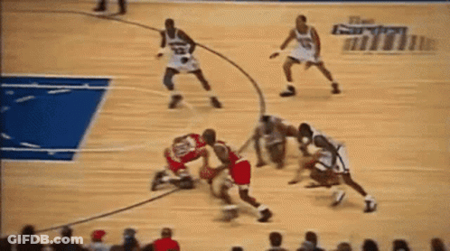 Basketball Game With Gatorade Logo GIF