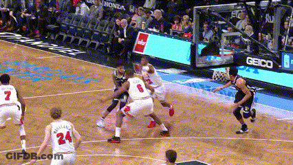 Basketball Game With Geico Ad GIF