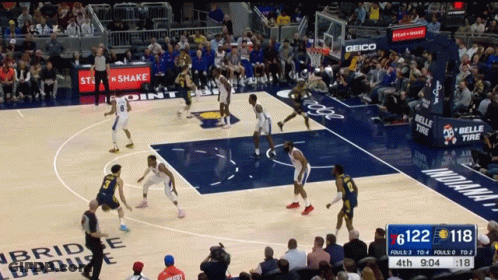 Basketball Game With Geico Sign In Crowd GIF