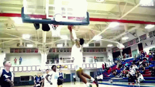 Basketball Game With Letter AZ On Wall GIF