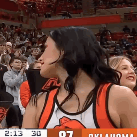 Basketball Game With Letter T On Wall GIF