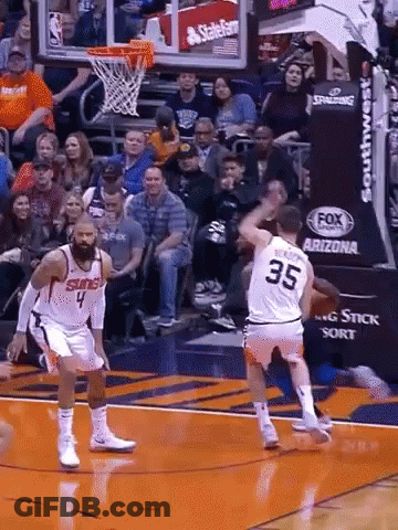 Basketball Game With Player In Number 35 Jersey GIF