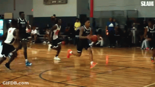 Basketball Game With Slam GIF