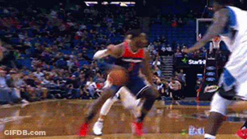 Basketball Game With Starbucks Sign GIF