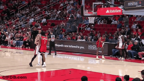 Basketball Game With State Farm Banner GIF
