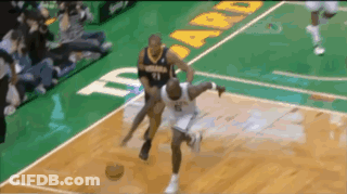 Basketball Game With T And R On Court GIF