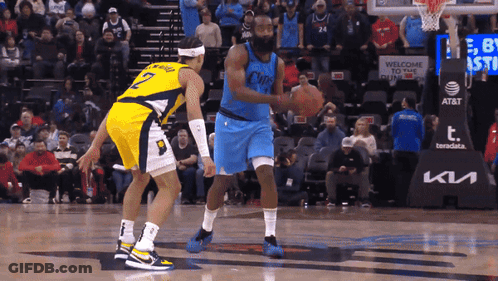 Basketball Game With Welcome To The NBA Sign GIF